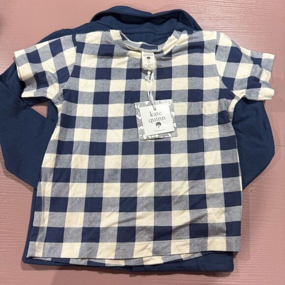 New Kate Quinn 3t Bamboo Suit Jacket & Matching Blue Gingham Shirt - Picture 4 of 5